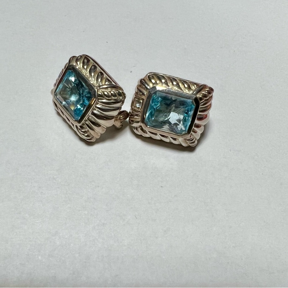 Earrings with Blue Topaz by Judith Ripka